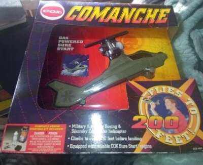 Vintage 1998 Cox 4421 Comanche Free Flight Helicopter - New In Box - RARE! - Image 1 of 3