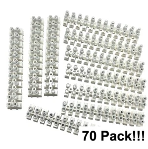 12 Position 24 Contact Terminal Block 30 Amp 300V HVAC Panel Mount ES1200/12DSFB - Picture 1 of 47