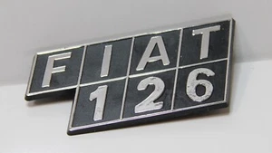 CLASSIC FIAT 126 REAR BADGE BONNET BADGE HOOD BADGE EMBLEM PLASTIC BRAND NEW - Picture 1 of 1