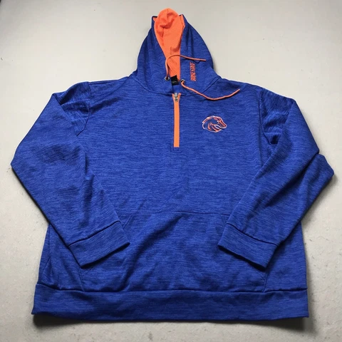Boise State Broncos Hoodie Mens Large Blue Sweatshirt Pullover Fleece Logo NCAA Cover