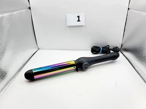 INFINITIPRO Rainbow Titanium Curling Wand 1.25 inch Curling Wand Clampless - Picture 1 of 12