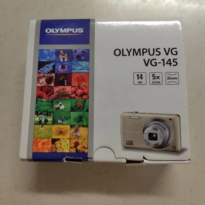 Olympus VG 145 Compact Digital Camera 14MP 5x Zoom 26mm Silver Tested - Picture 1 of 6