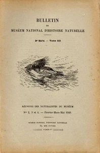 Bulletin du Muséum National d'Histoire Naturelle 2e série- Tome XII- N°2 à - Imagen 1 de 2