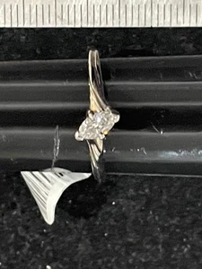 Diamant Marquise Solitär Verlobungsring 14K Weißgold, Größe 7,5 - Bild 1 von 7