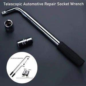 Telescoping Lug Wrench Spanner Wheel with Sockets Wrench Car Repair Tools  - Foto 1 di 18