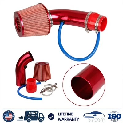 Cold Air Intake Filter Induction Kit Power Flow Hose System Clamp Accessory Car - Image 1 of 4