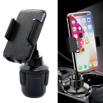 2-IN-1 360° Cup Holder Car Mount Cradle for Cell Phone Drink Organizer Holder US - Image 1 of 4