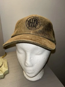 Harley Davidson Brown Leather Hat Cap Billings Heritage NICE RARE Adjustable - Picture 1 of 9