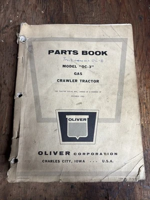 Libro de piezas original Oliver OC3 Crawler manual Oliver Corporation Foto 1 de 4