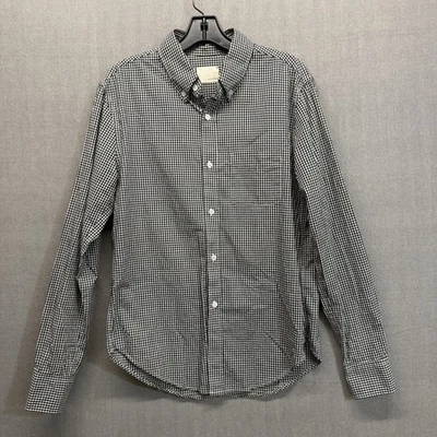 Band Of Outsiders Button Down Check Shirt Black White  Size 2 Medium - Image 1 of 4