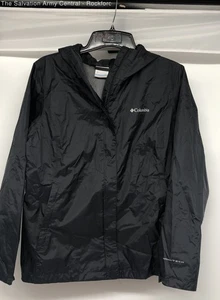 Columbia Womens Black Omni-Tech Pockets Full-Zip Windbreaker Jacket Size Large - Picture 1 of 6