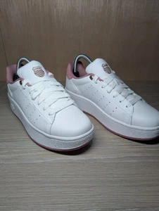 K-Swiss Women’s Platform Trainers White & Pink Size UK 7 / US 9 / EU 41 Casual - Picture 1 of 7