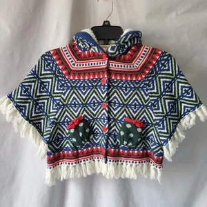 Matilda Jane Sweater Girls Size 2 Cardigan Cape Hood Poncho A Caroling We Go - Picture 1 of 13