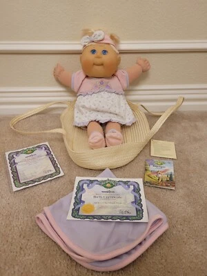 Muñeca Cabbage Patch Kids ROSALIE EUGENIE TRU 1ª Edición K-5 2001 Rubia Azul Difícil de Encontrar Foto 1 de 4