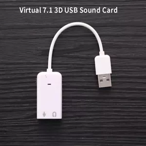 USB Sound Card Virtual 7.1 3D External USB Audio Adapter USB To Jack 3.'hwQ~KE - Picture 1 of 11