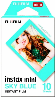 1 x FUJI INSTAX MINI SKY BLUE INSTANT COLOR Film (10 photos)--expiry: 05/2020 - Image 1 of 2
