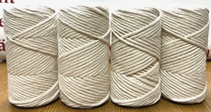 4x Baumwolle Makramee Garn( Gedreht ) 4-5mm Breit 1 Kg LAGERRÄUMUNG - Bild 1 von 2