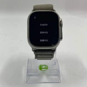 Unlocked Apple Watch Ultra 2 49MM Natural Titanium Olive Alpine Loop MREY3LL/A - Photo 1 sur 11