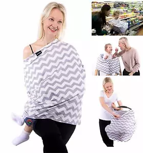 Baby Nursing Breastfeeding Privacy Cover - Infant Car Seat Canopy, Shopping Ca.. - Picture 1 of 6
