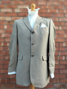 Men's Vintage Linen Suit size 40/42 pale green - Picture 1 of 10