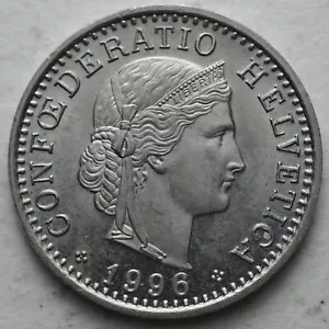 1996 Switzerland 20 Rappen Uncommon - Picture 1 of 2