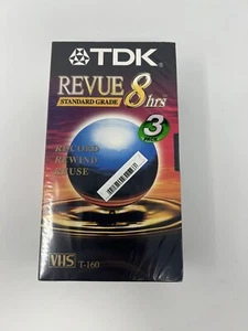 3-Pack TDK Superior Quality T-160 8 Hours Blank VHS Video Tapes NEW / SEALED - Picture 1 of 2