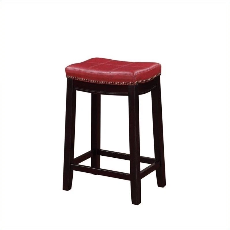 Linon Home Decor 55815RED01U Claridge Red Counter Stool