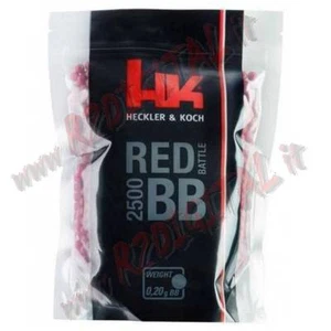 PALLINI BUSTA HECKLER & KOCH 2500Pz BB ROSSI 0.20 Gr 6mm SOFTAIR ARIA COMPRESSA - Picture 1 of 1
