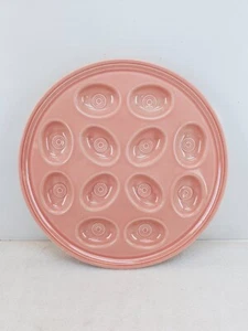 FIESTA 11.1" EGG TRAY PLATE PLATTER peony pink NEW - Picture 1 of 3
