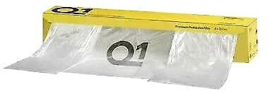 Q1 Premium Masking Clear Static Film 5M X 120M Roll Polythene Poly Mask Sheeting - Image 1 of 1