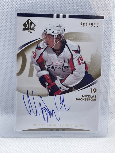 2007-08 SP Authentic Nicklas Backstrom Furture Watch Rookie Autograph ...