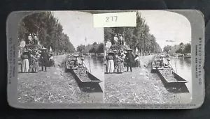 MEXICO City Viga Canal Unloading Vegetables STEREO TRAVEL Stereoview - BL877 - Picture 1 of 3