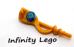 LEGO Pearl Gold Cobra Staff Ninjago Weapon Hypnobrai Pattern (98134 9441 9444 )