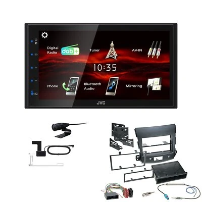 JVC KW-M180DBT 2DIN DAB+ Autoradio für Citroen C-Crosser 2007-2014 schwarz - Bild 1 von 4