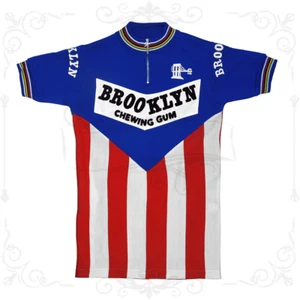 MAGLIA BROOKLYN Ciclismo Vintage Cycle Bike Made in Italy - Imagen 1 de 8