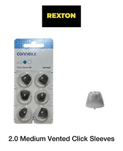 Rexton Medium Vented 2.0 Click Sleeves For RIC's & Ready Wear CIC's - Picture 1 of 12