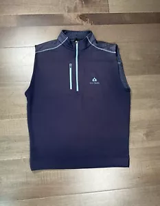 FootJoy Vest Mens Medium Purple Half 1/2 Zip Golf Sleeveless Pullover READ - Picture 1 of 9