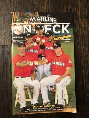 Miami Marlins On Deck September 2013 Volume 2 Issue 6 Jose Fernandez Rookie - Image 1 of 3