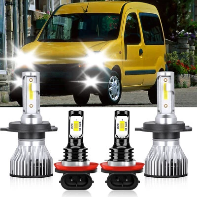 Kit de bombillas LED haz alto bajo + luz antiniebla para Renault Kangoo 2007-2009 Foto 1 de 4