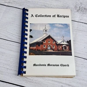 A Collection Recipes Macedonia Moravian Church Cookbook Spiral Bound Vintage - Picture 1 of 17