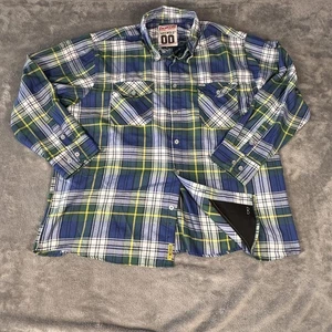 Dixxon Flannel Co Griswold Hemd 4XL Big Tall D-Tech kariert blau grün Knopfleiste - Bild 1 von 6