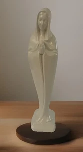 "Estatua de porcelana blanca de la Santísima Virgen María de 10"" blanca brillante Navidad de colección" - Imagen 1 de 7