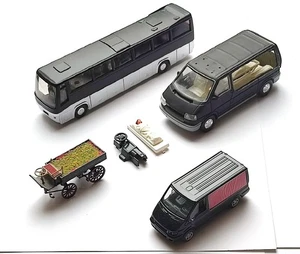 VW Ford Mercedes ... Leichenwagen Konvolut Umbauten ca 1:43 bis ca 1:35 - Bild 1 von 15