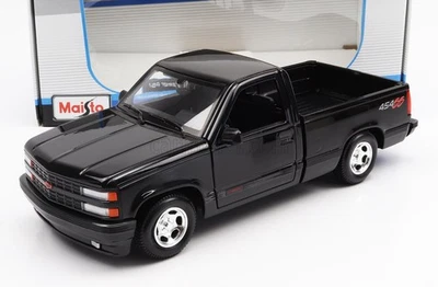 MODELLINO FURGONE STATICO MAISTO CHEVROLET 454 SS PICK-UP 1993 NERO SCALA 1/24 - Immagine 1 di 4