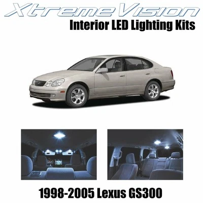 XtremeVision Interior LED for Lexus GS300 GS400 GS430 98-05 (12 PCS) Cool White - Image 1 of 4