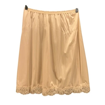 Falda de Colección Olga para Mujer Media Sin Mangas Talla L Champagne Ribete de Encaje Medio Slip Falda Foto 1 de 4
