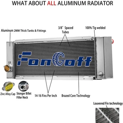 Radiador de aluminio de 4 filas apto para minicargadora Bobcat 645 743 743B 743DS #6648820,6630186 Foto 1 de 4