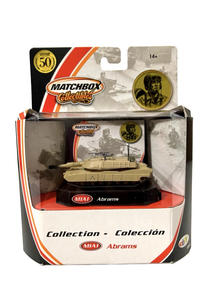Matchbox Collectibles 50th Tan 2001 Military M1A1 Abrams Tank 92654 - Unopened - Image 1 of 4