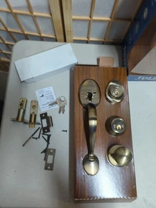 TOLEDO Doppelzylinder Türdrücker Set verstellbar gleichschließend Antik Messing *BESCHREIBUNG LESEN* - Bild 1 von 5