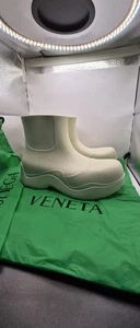 Bottega Veneta Rubber Puddle Ankle Boots Brown Mens Size 39 Made In Italy - Picture 1 of 10